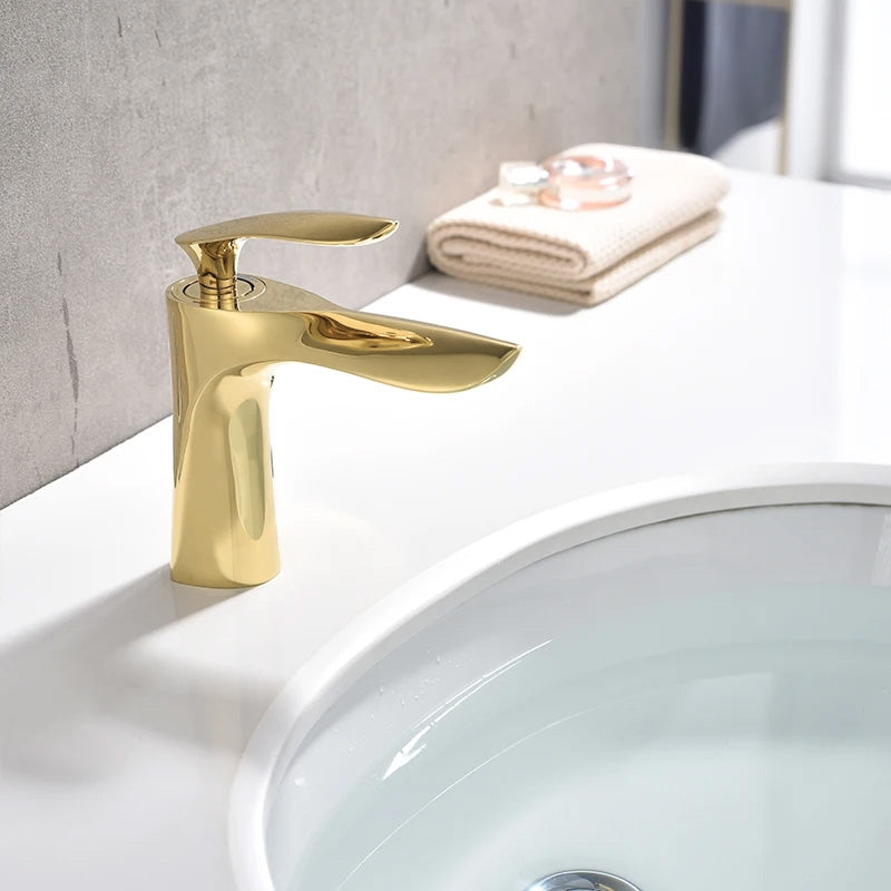 Waschbeckenarmatur Rea Orbit Gold Low  6