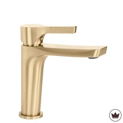 Waschbeckenarmatur PREMIUM Rea Maxim Brush Gold Low 1