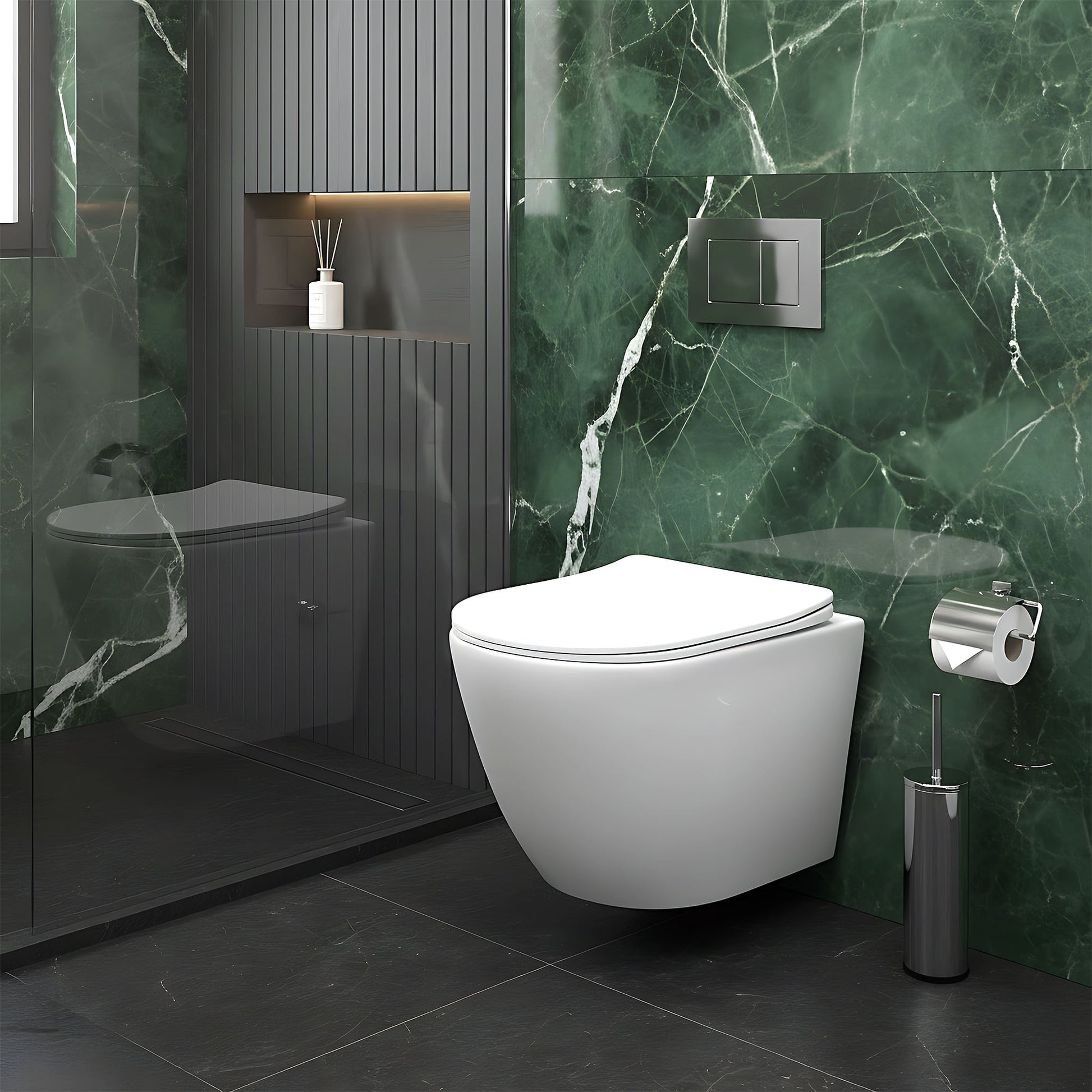 wandhängendes WC REA Carlo Lux Rimless mit Bidetfunktion  7