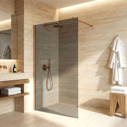 Duschwand Rea Flexi Grey / Brush Copper 80  2