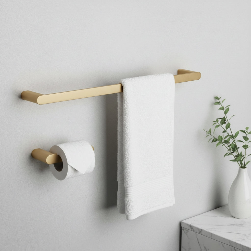 Badezimmer-accessoire-set Mati Brush Gold 4-teilig  6