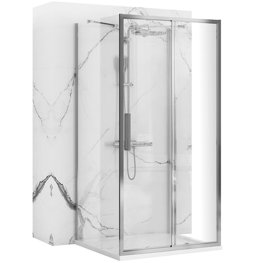 Duschkabine REA Rapid Slide Chrome Wandmontage 150 x 80 1