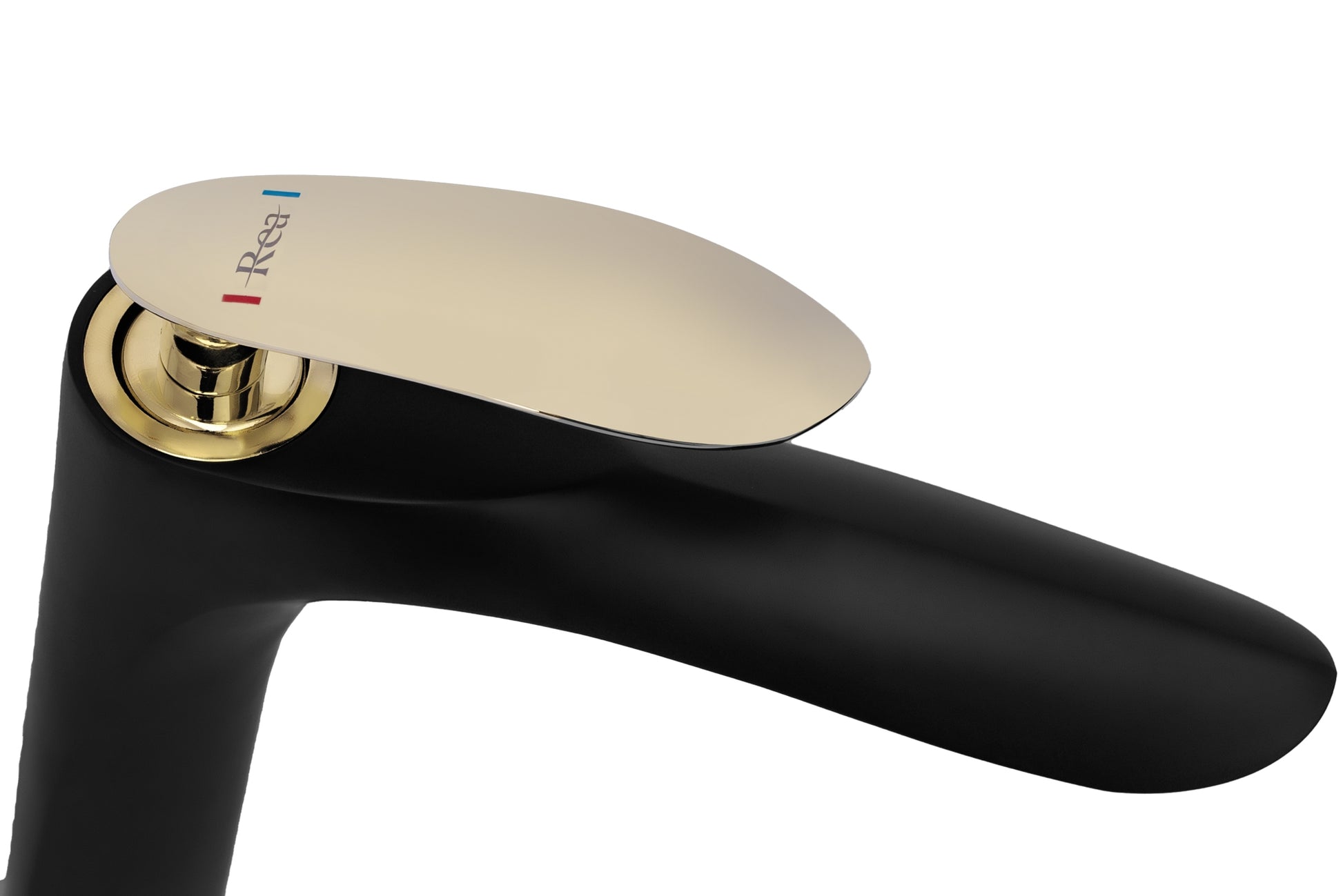 Waschbeckenarmatur Rea Orbit Black Gold low  5