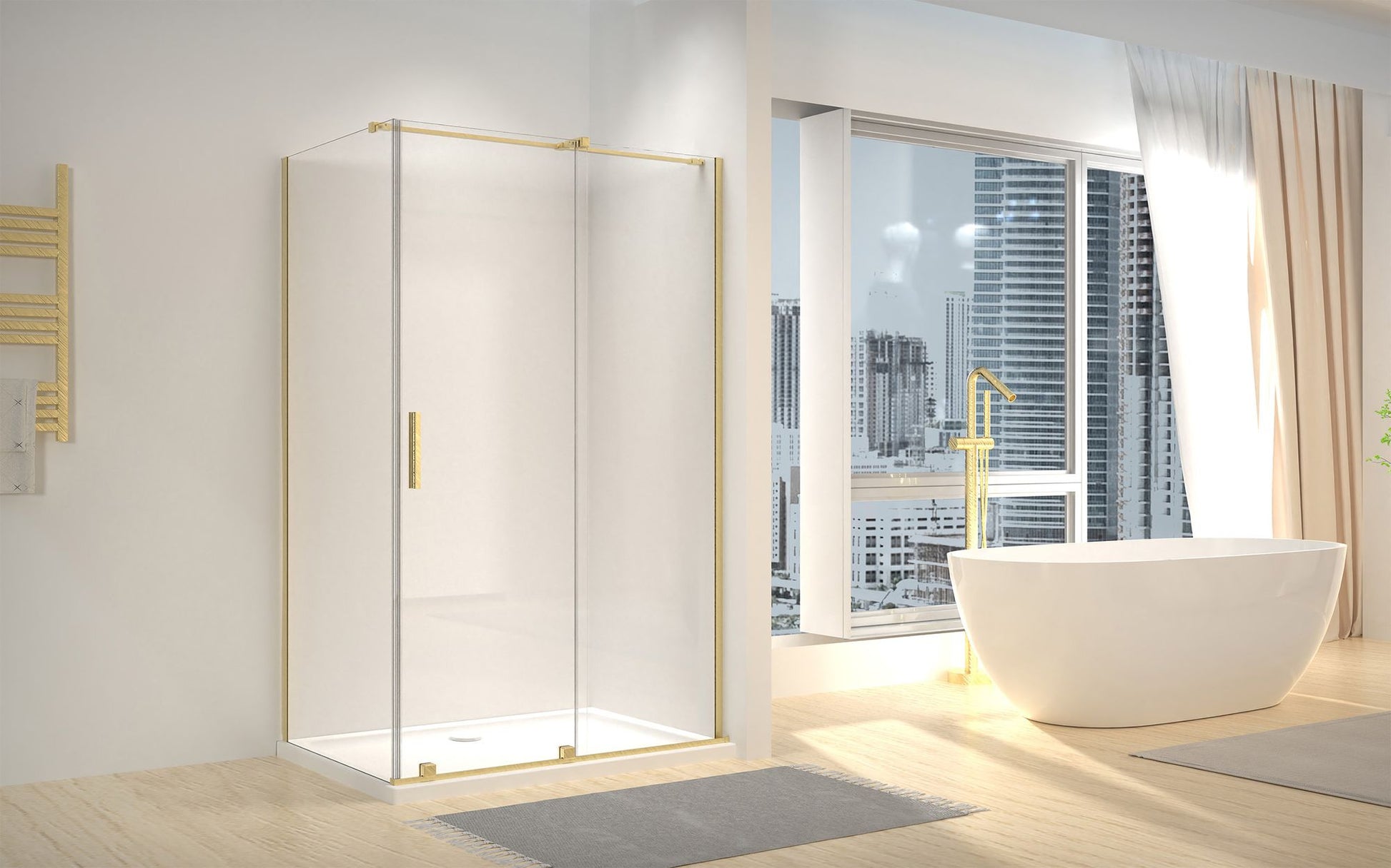 Duschkabine REA Montana Gold Brush 130x90  3