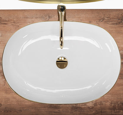 Aufsatzwaschbecken Rea CLEO white Black edge  3