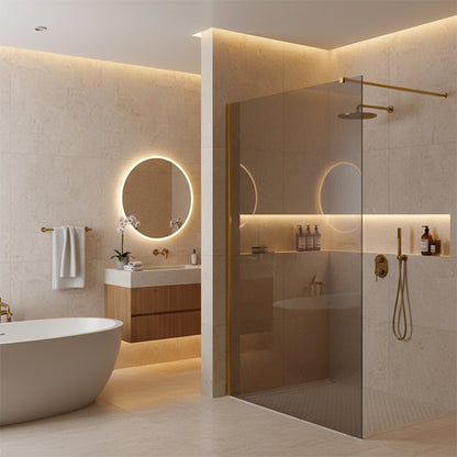 Duschwand Rea Flexi Grey / Gold 90  5