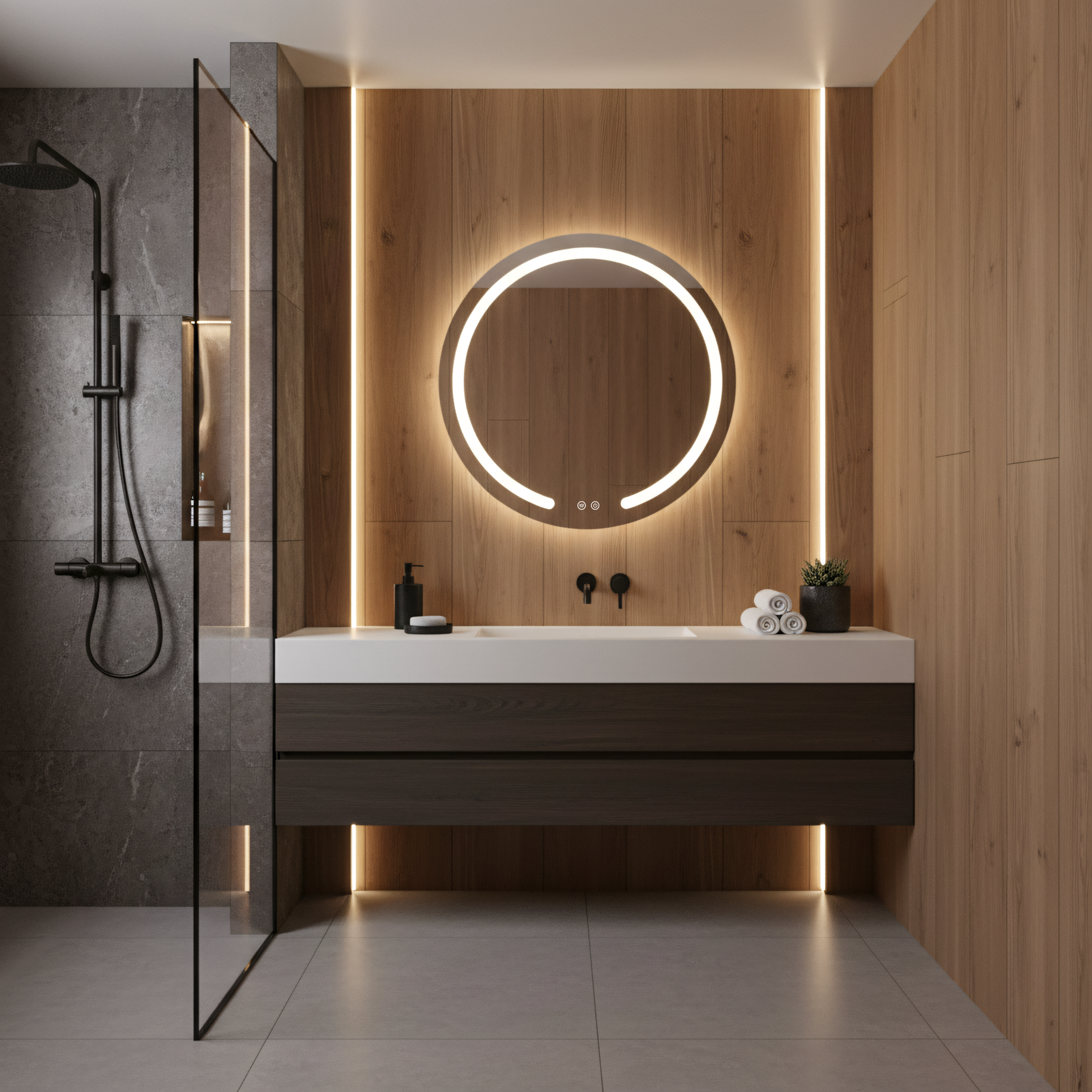 Spiegel LED 70cm Modern  4