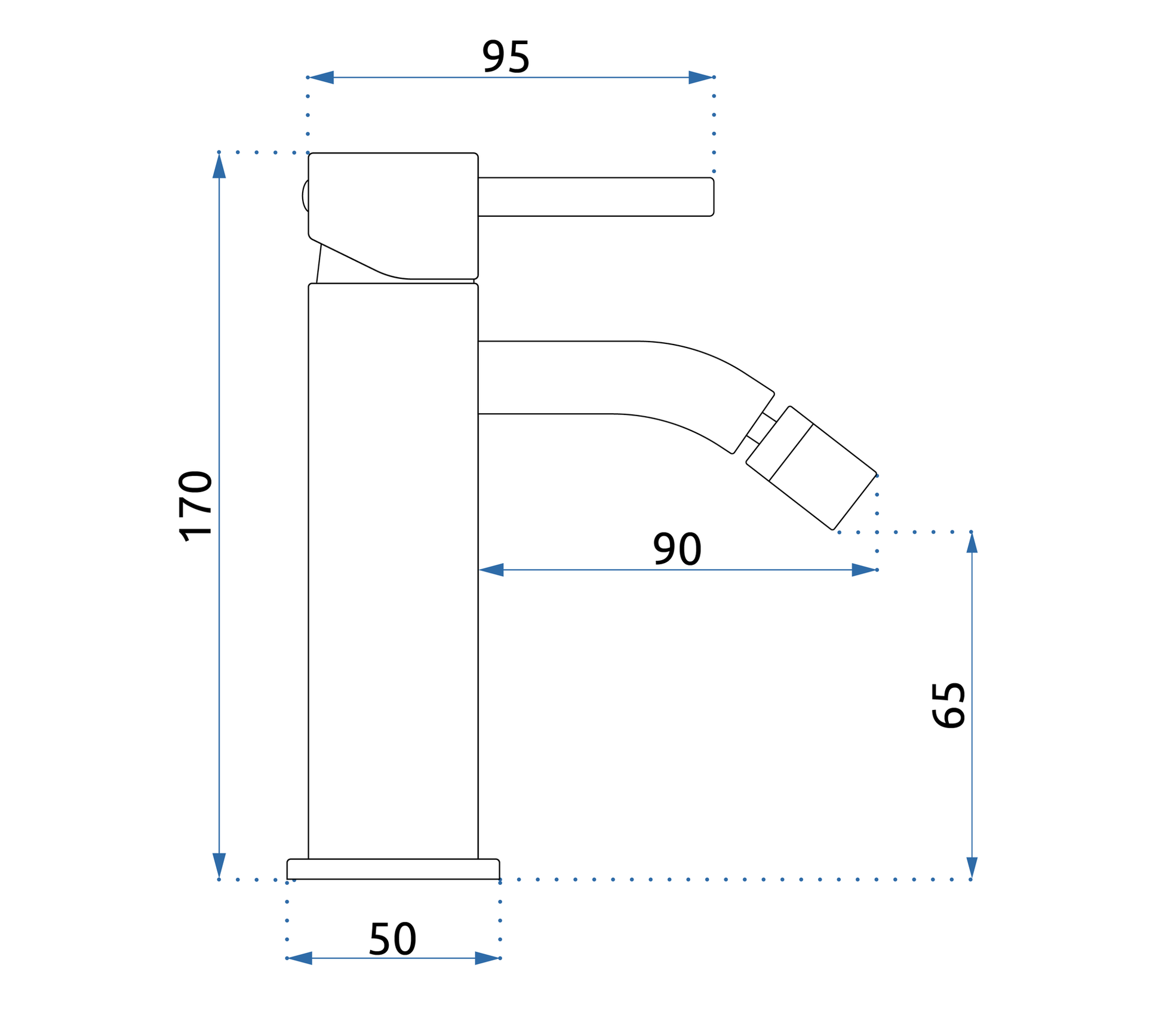 Bidetarmatur Rea Lungo Chrome  5