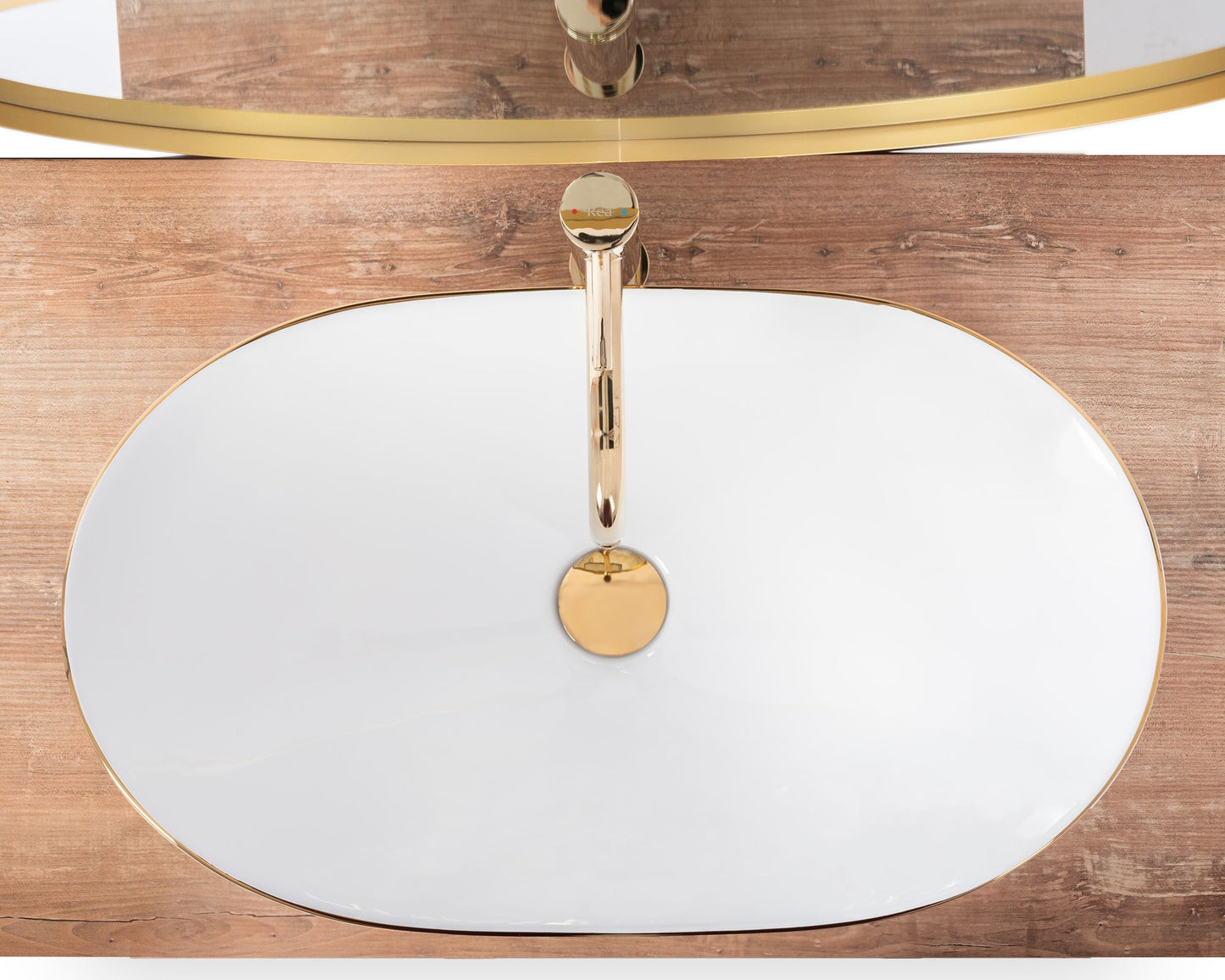 Aufsatzwaschbecken Rea Royal Gold Edge 4