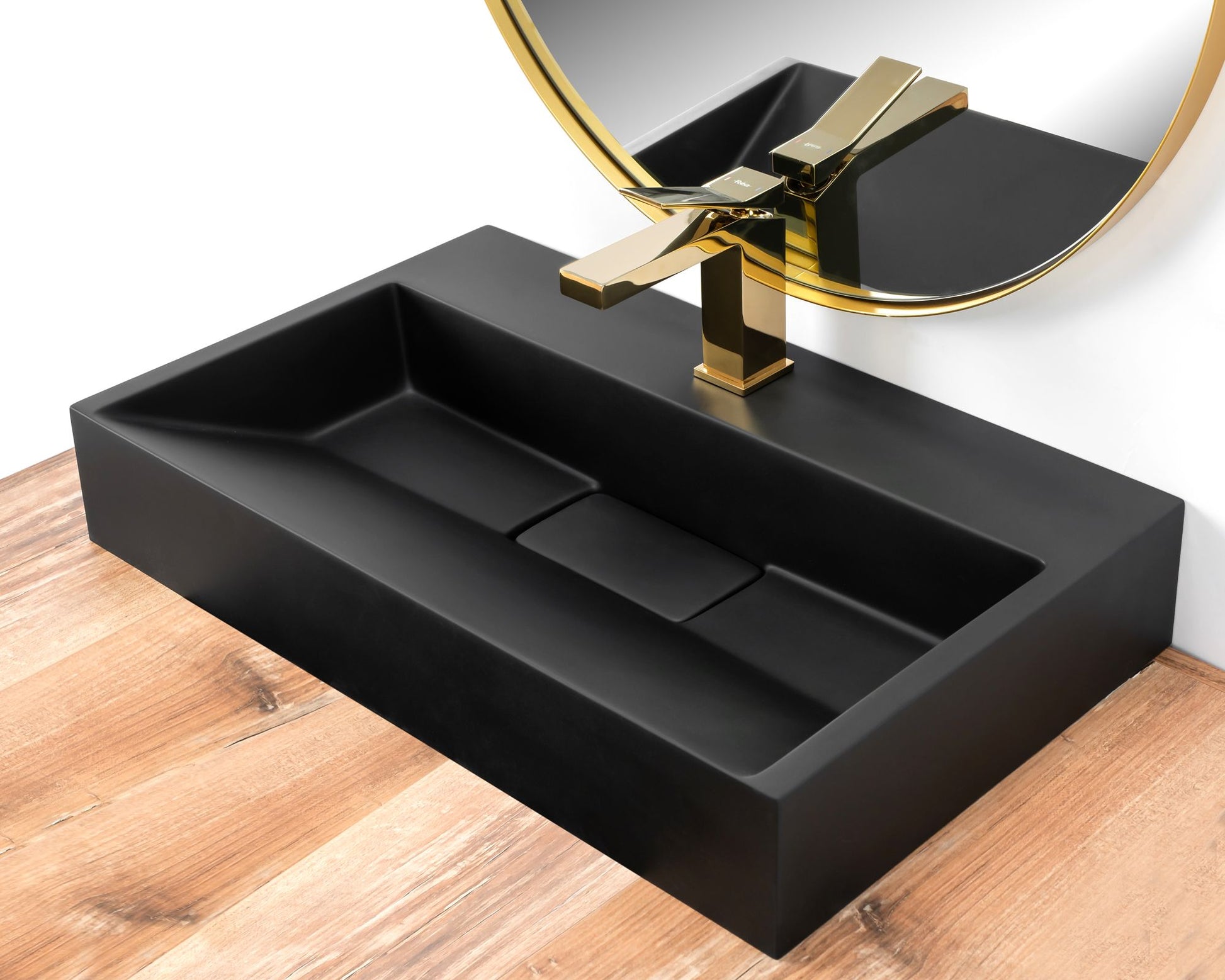 Waschbecken Konglomerat GOYA Black Matt 60 cm 4