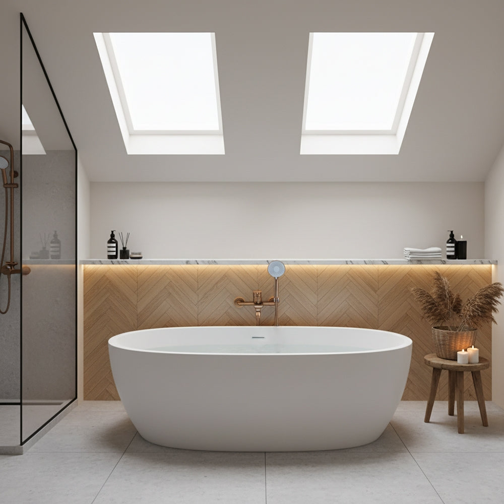 Wannenarmatur Rea Drop Brush Copper  2