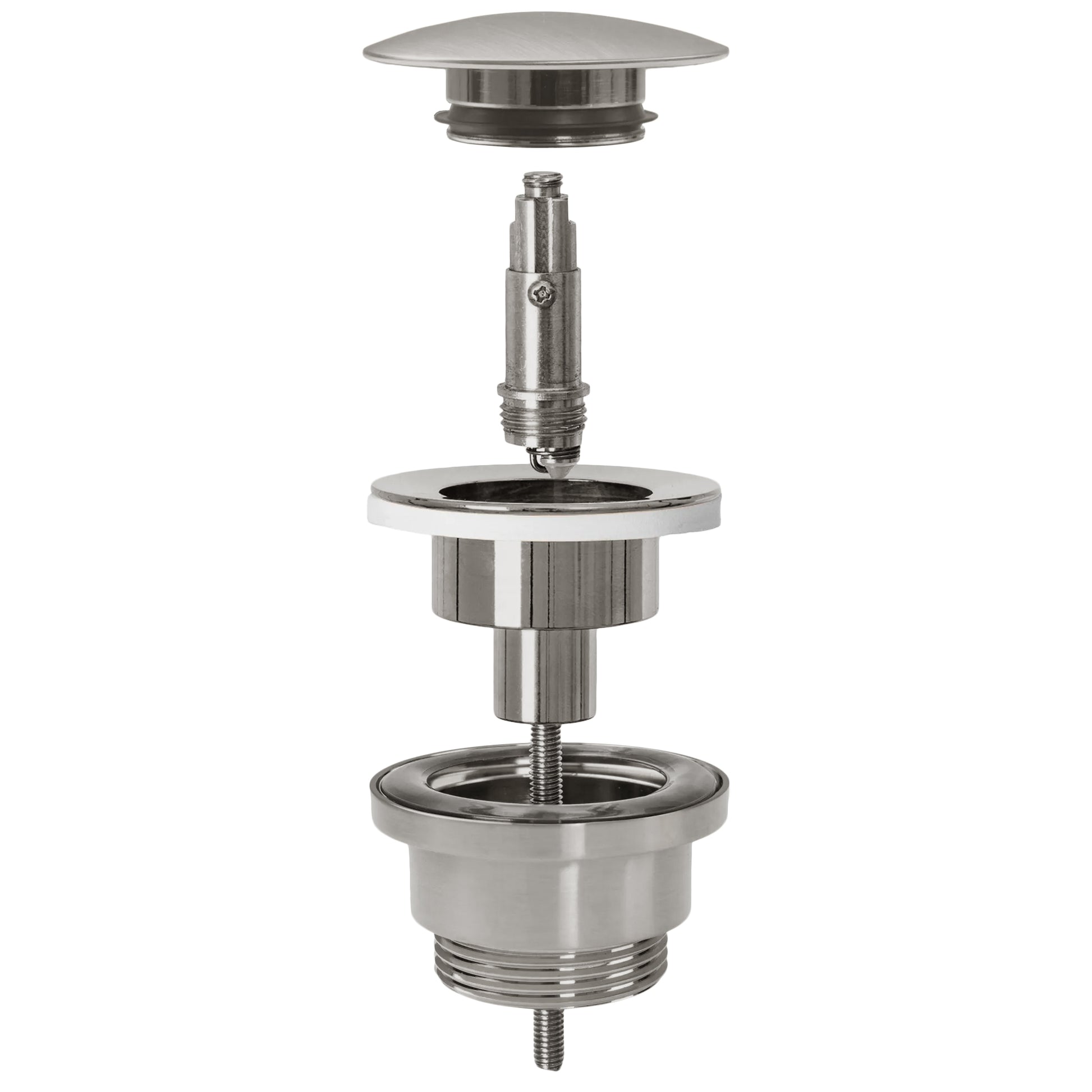 Waschbeckenstöpsel universal click-clack Rea nickel gebürstet INOX  2