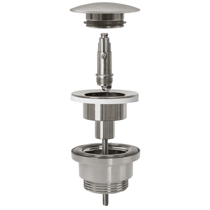 Waschbeckenstöpsel universal click-clack Rea nickel gebürstet INOX  2