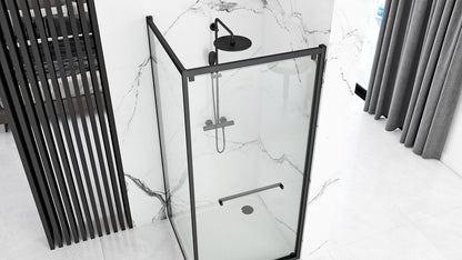 Duschkabine Rea Space In Black 90x90 mit Duschwanne Savoy Schwarz 6