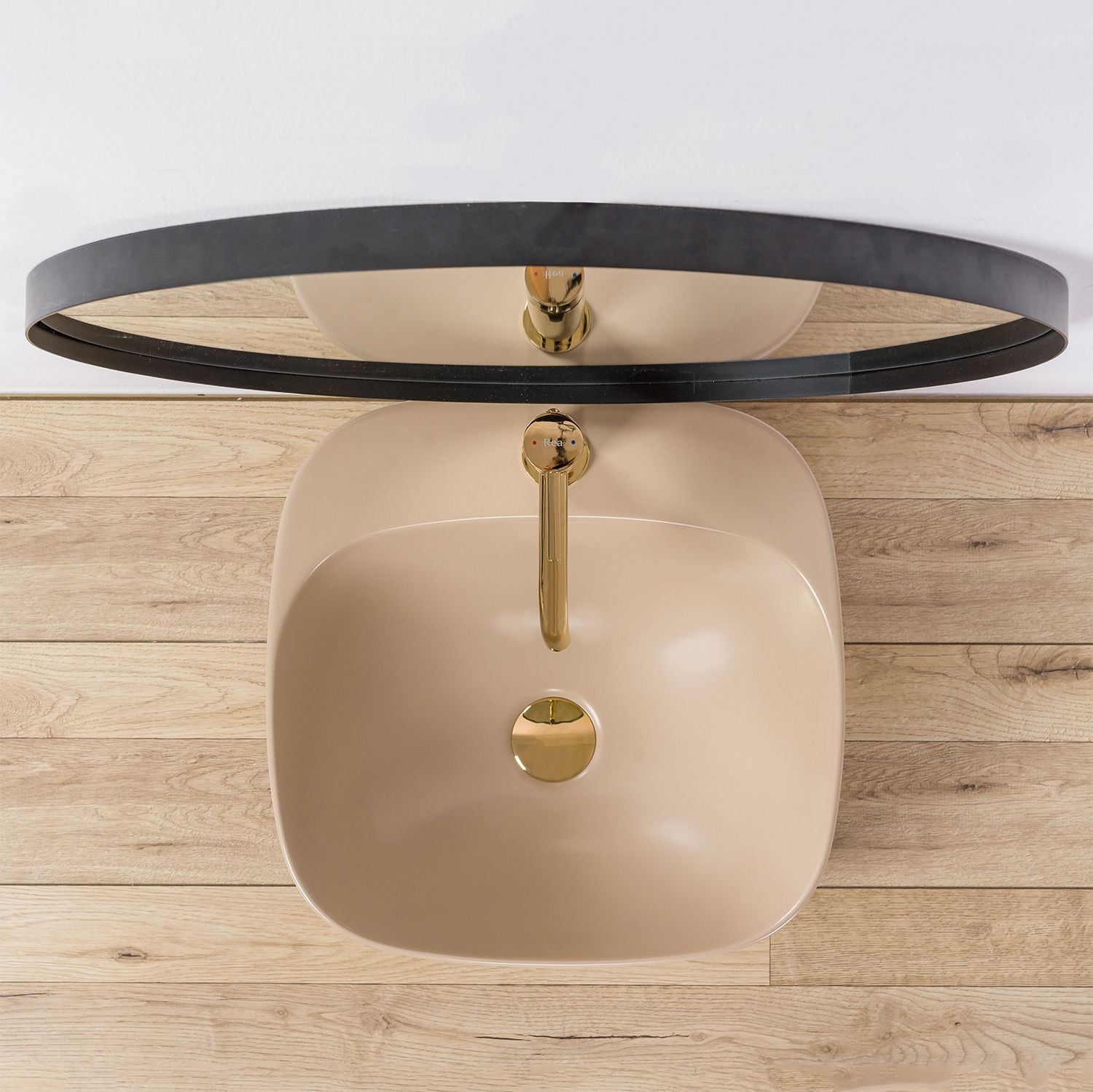 Aufsatzwaschbecken Rea Luiza 42 Beige MAT 5