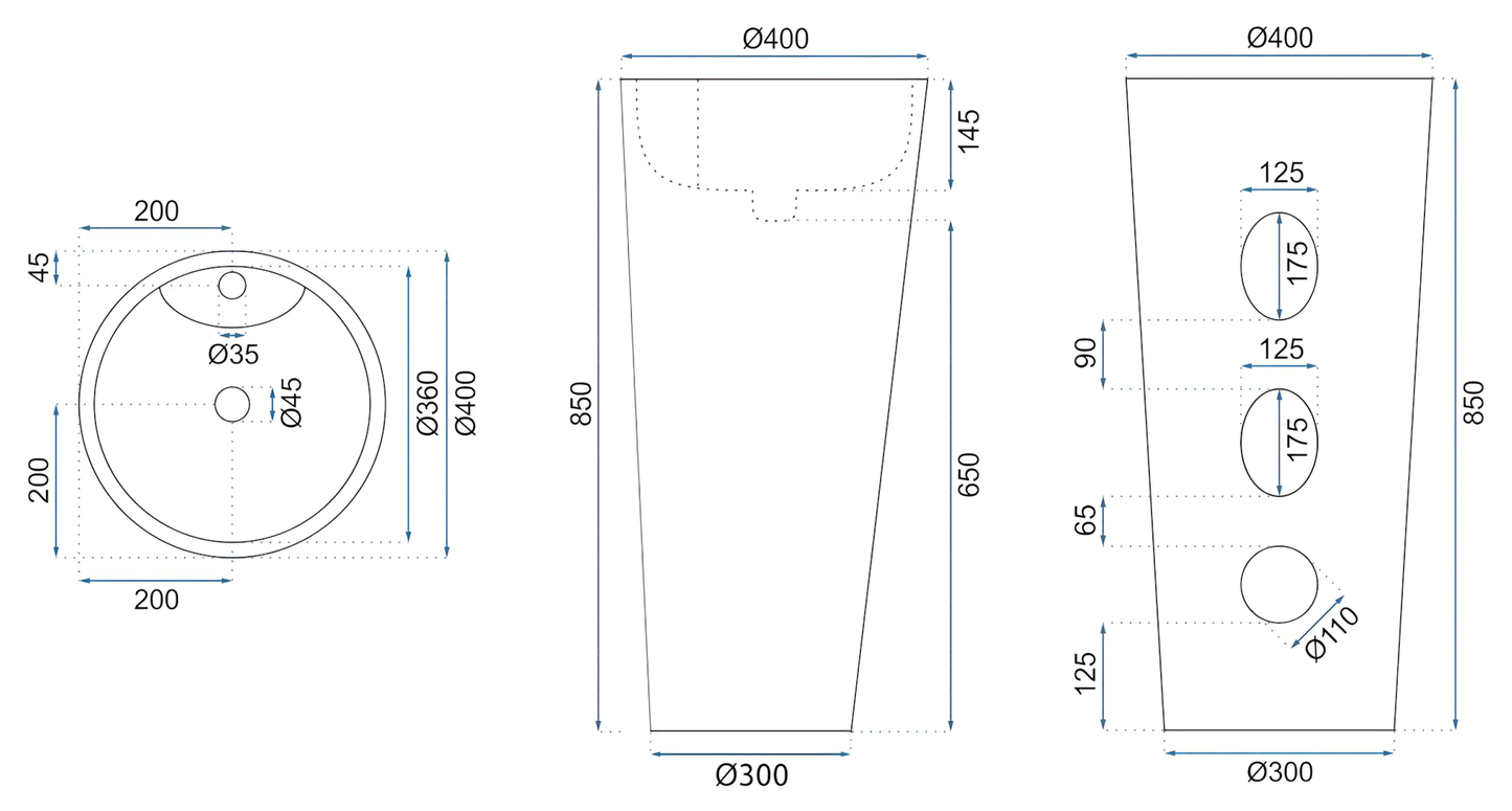 Standwaschbecken Blanka Savana Matt  11