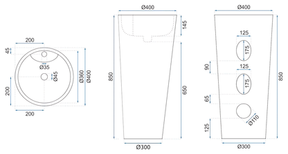 Standwaschbecken Blanka Savana Matt  11