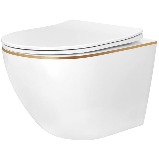 WC Schüssel Randlos Rea Carlo Mini Tornado NF GOLD EDGE  1