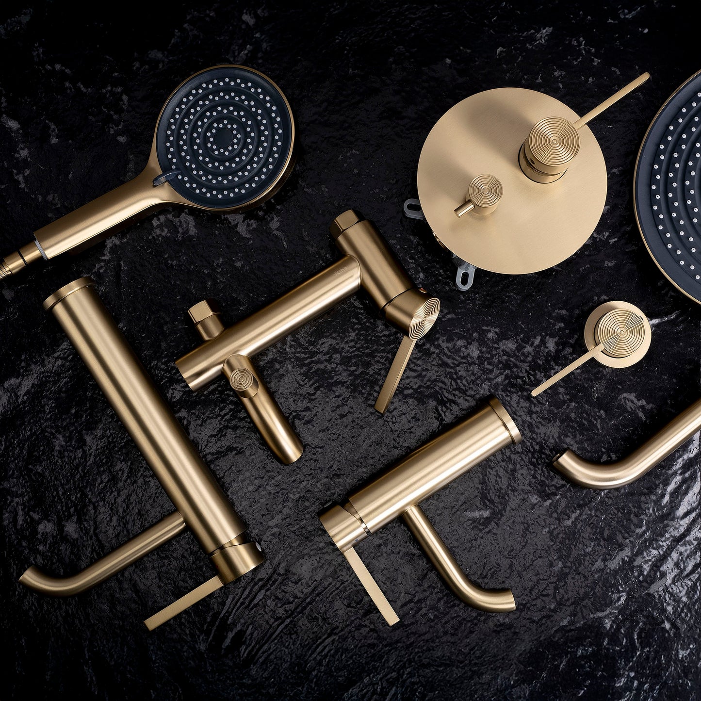 Wannenarmatur Rea Foster Gold Brush  5