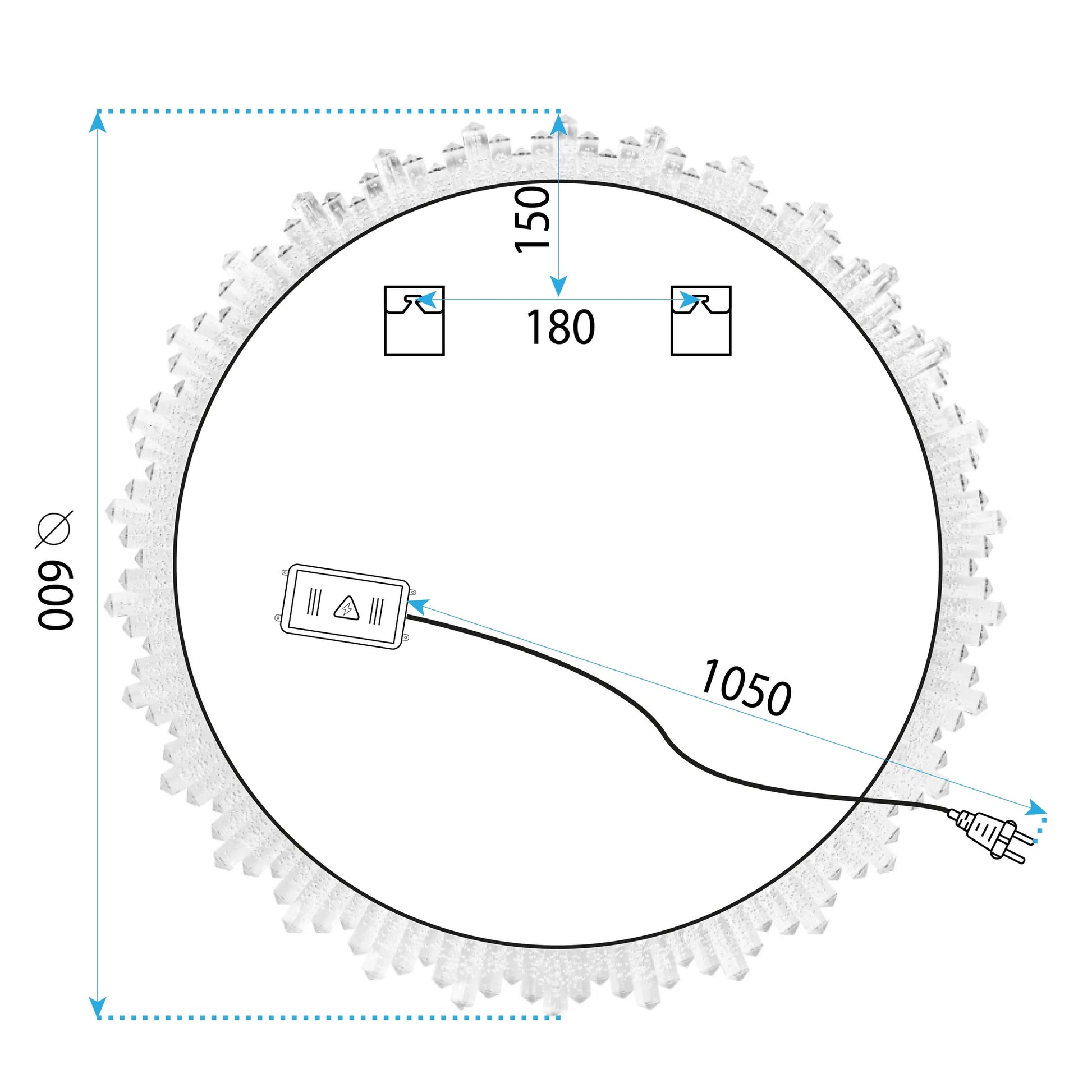Spiegel LED 60cm YH-3564  7