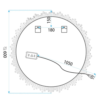 Spiegel LED 60cm YH-3564  7