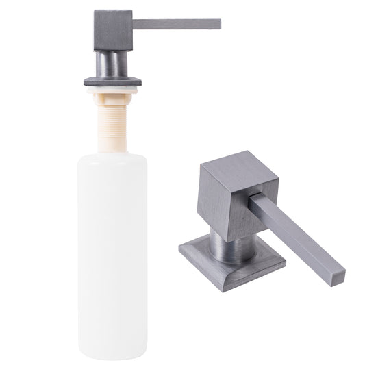 Spender Für Seife Rea Nickel Brush Square Inox  1