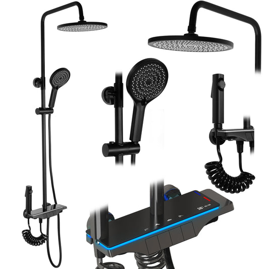 Duschgarnitur REA Savio Led Black  1