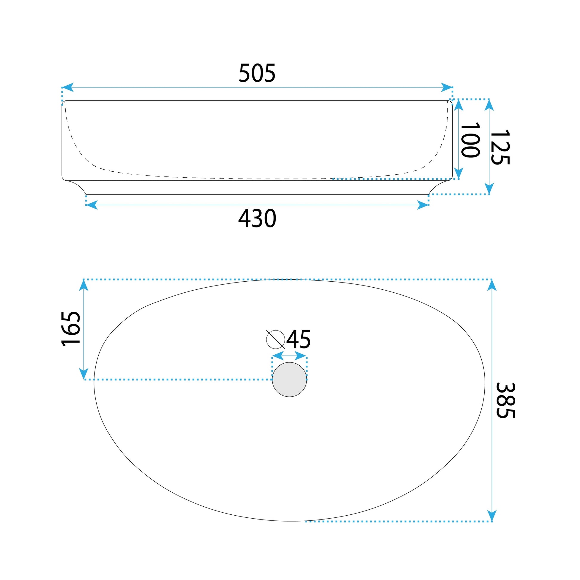 Aufsatzwaschbecken Rea Sabina 50  5