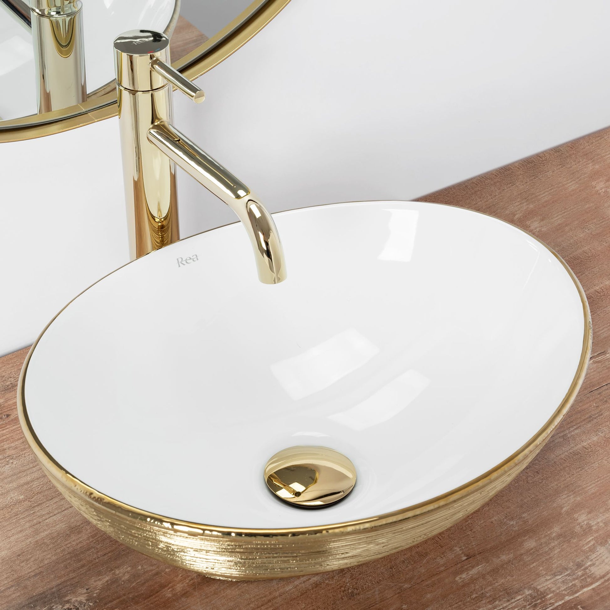 Aufsatzwaschbecken Rea Sofia Brush Gold  3