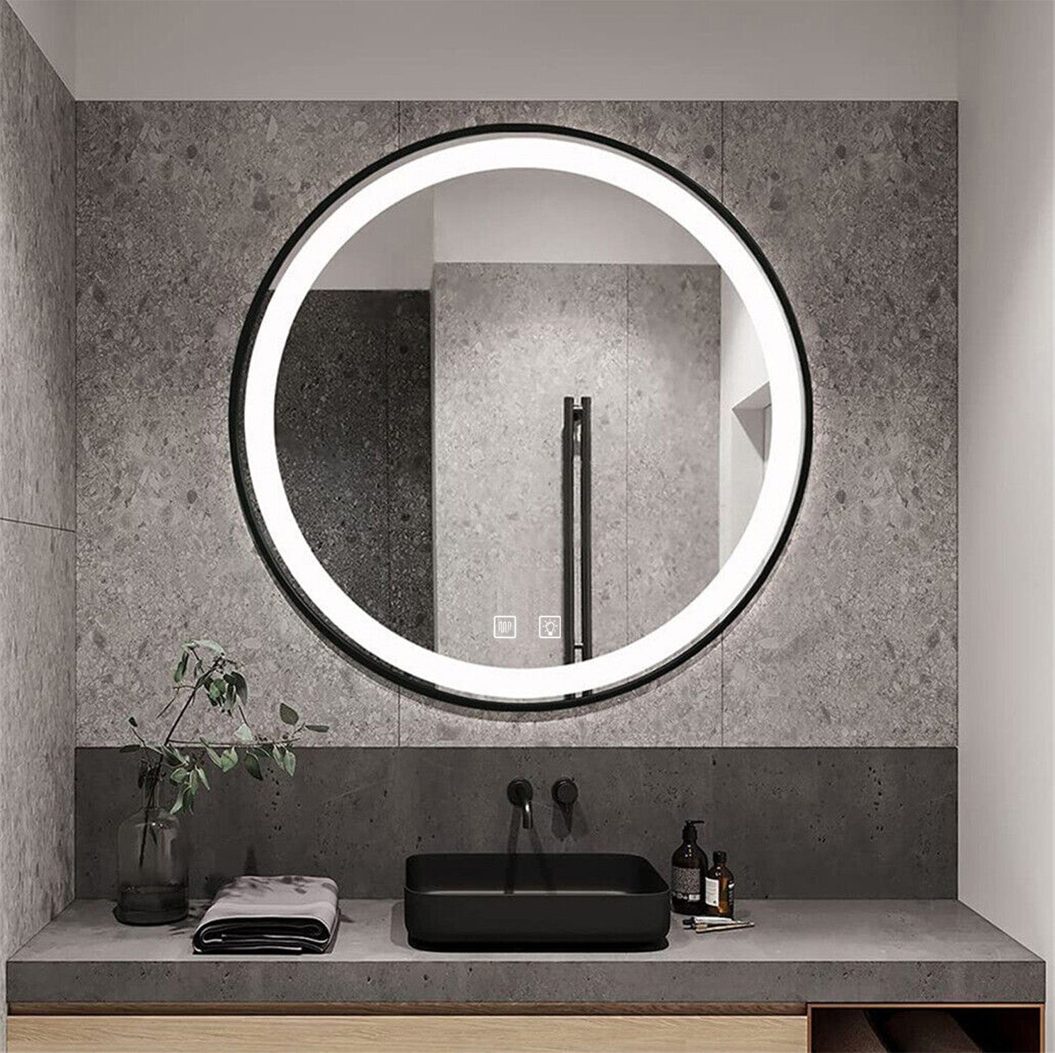 Spiegel LED 50cm MMJ Black  4