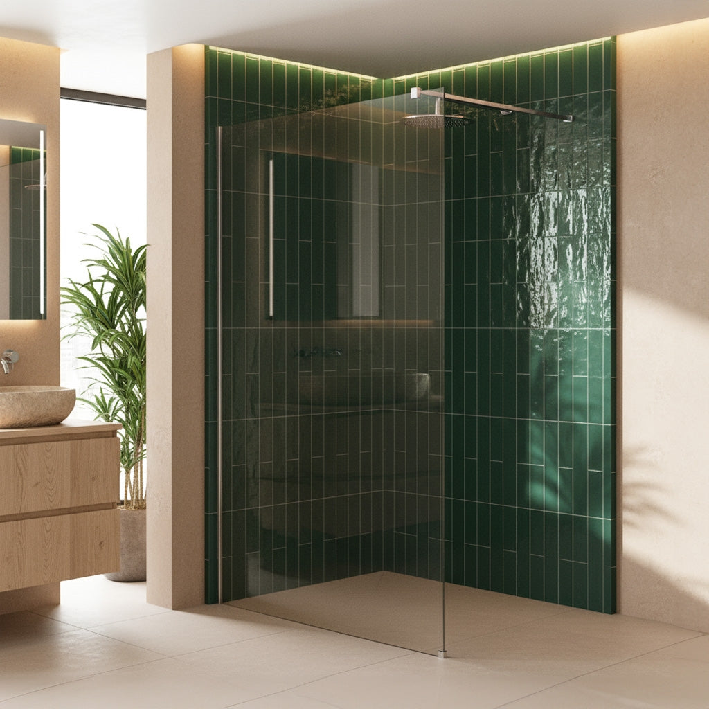 Duschwand Rea Flexi Transparent / Chrome 90  5