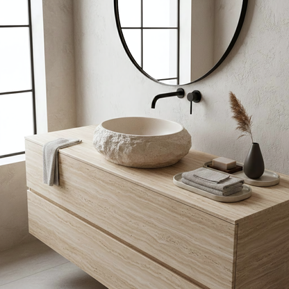 Aufsatzwaschbecken Rea Mika Warm Beige  7