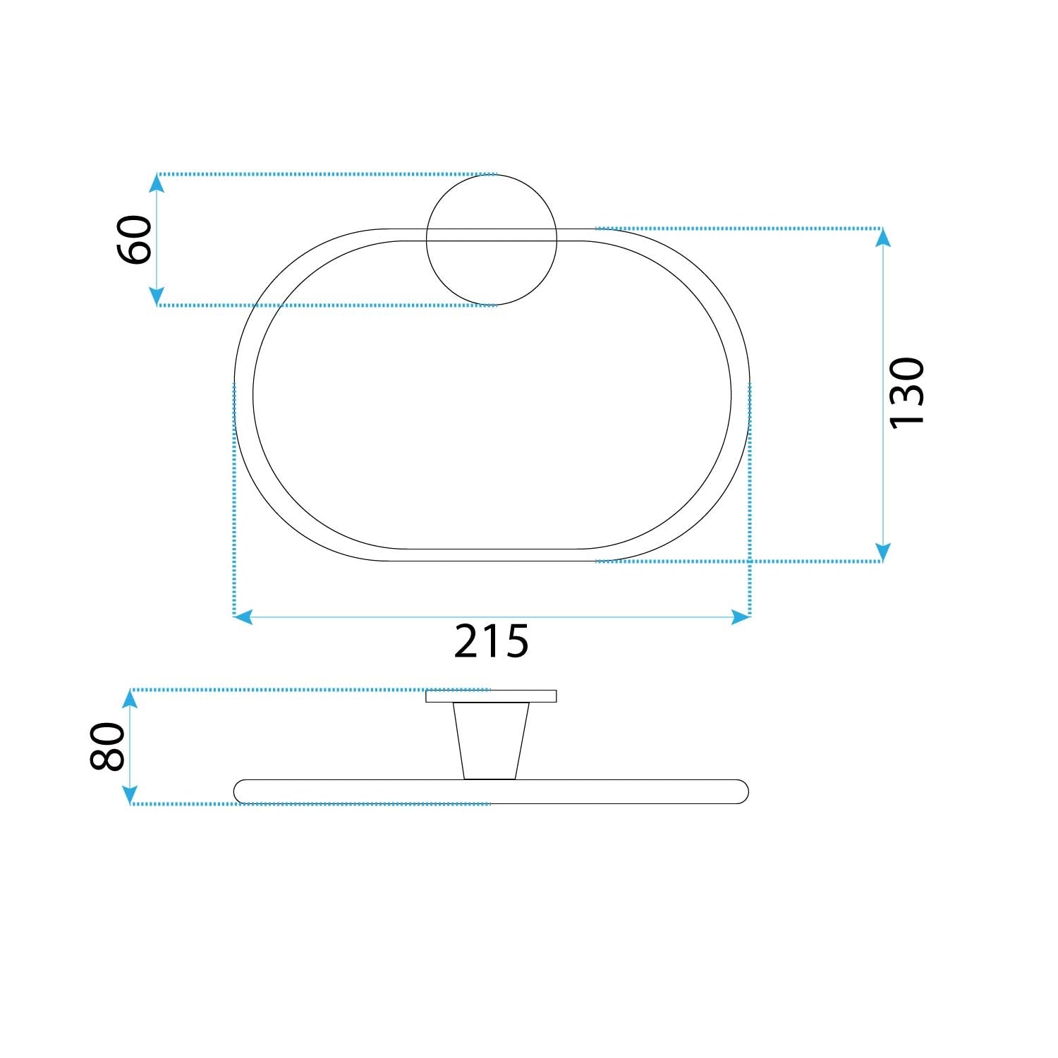 Badezimmerhaken Ring 16101 Aristo Gebürstetes Kupfer  6