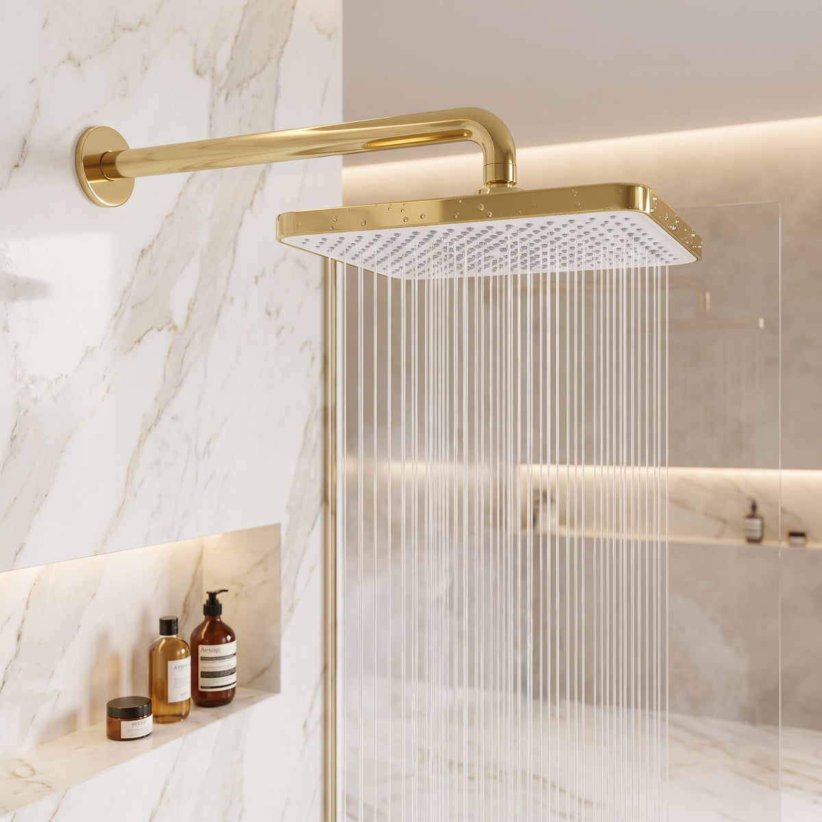 Rechteckige Regendusche REA JS-032 Gold 8