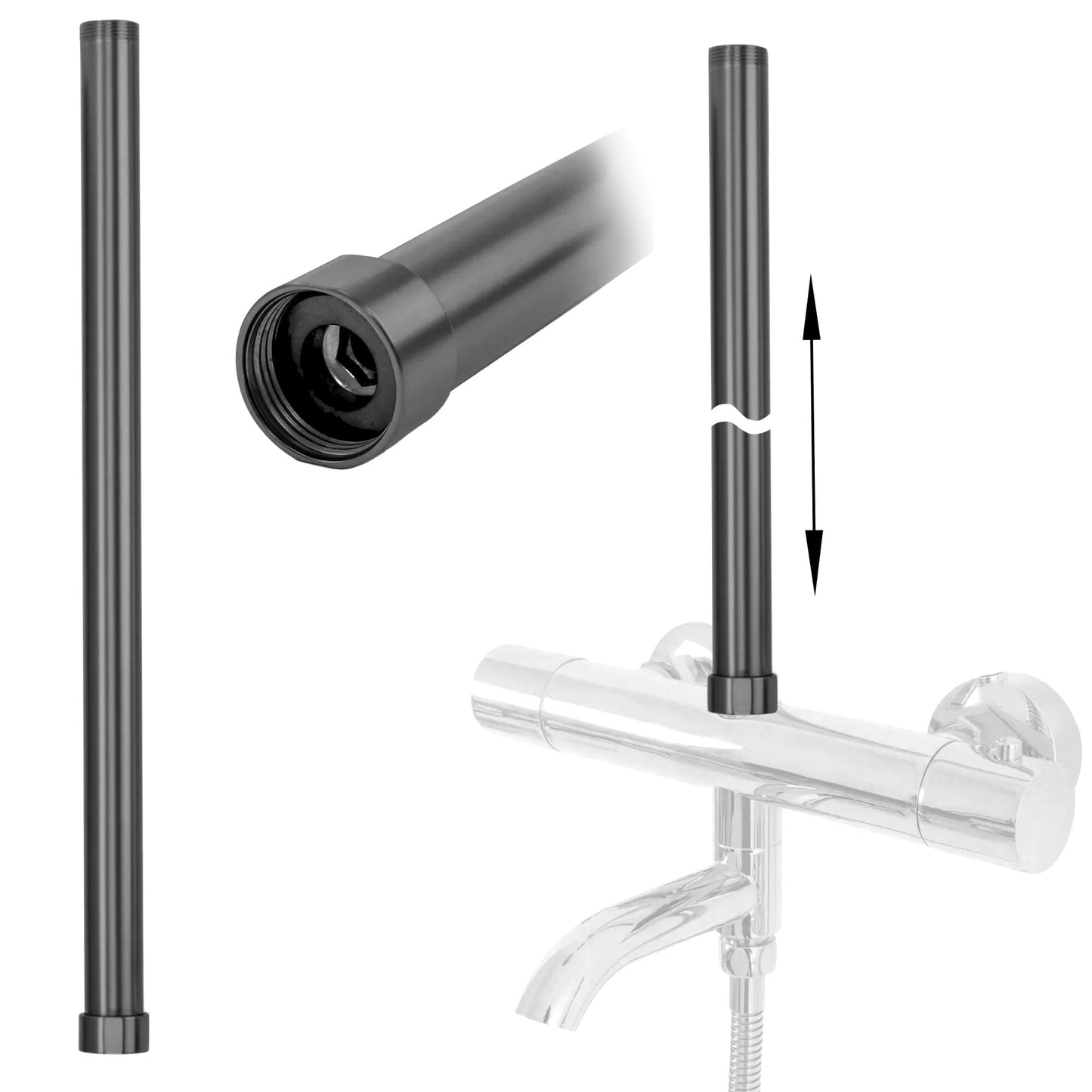 Verlängerung Für Bade-duschgarnitur Titan 50cm  1