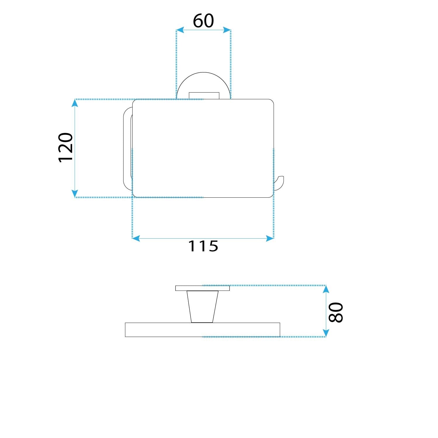 Toilettenpapierhalter 16101 Aristo Gebürstetes Kupfer  5