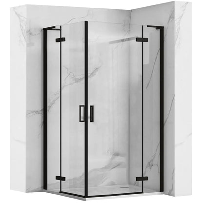 Duschkabine REA Hugo Double Black 100x100  1