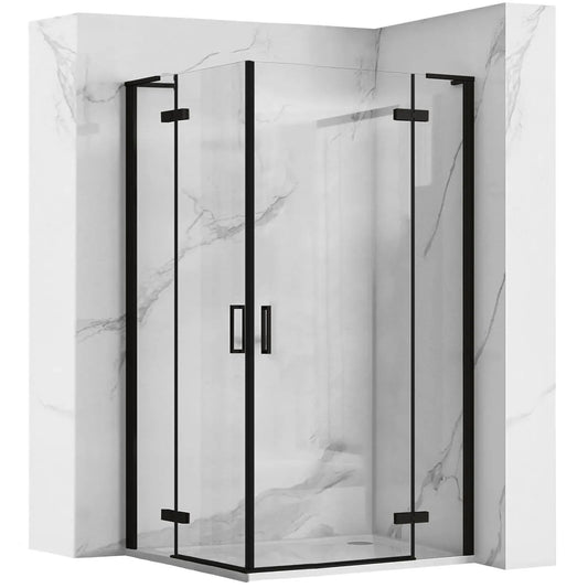 Duschkabine REA Hugo Double Black 100x100  1