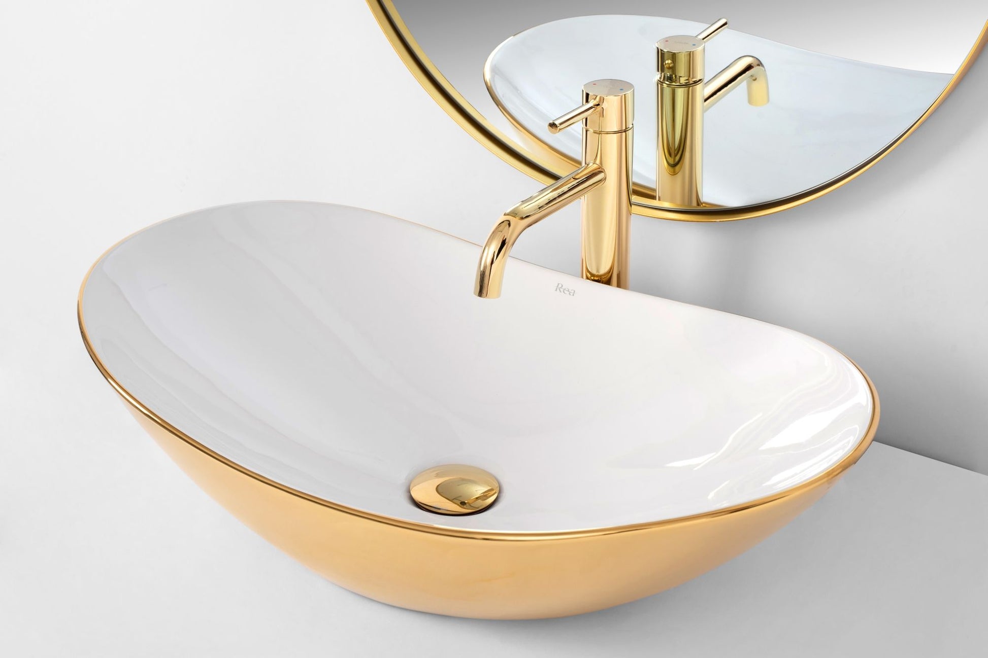 Aufsatzwaschbecken Rea Royal White Gold 4