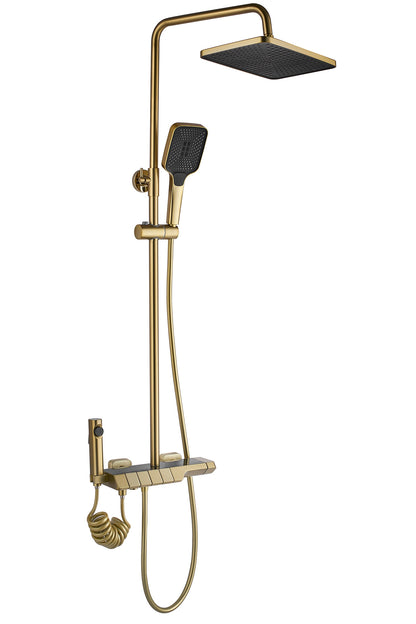 Duschgarnitur mit Thermostat REA ROB Gold Brush  7