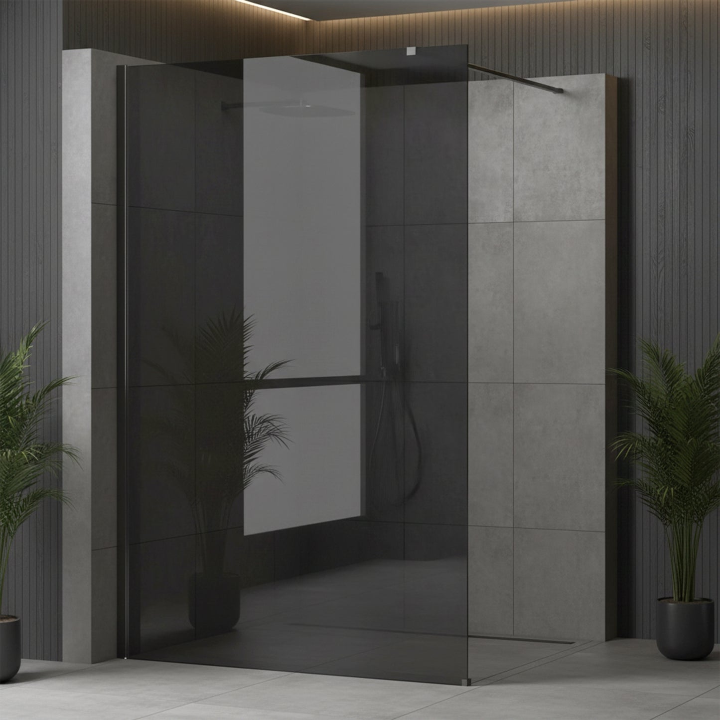 Duschwand Rea Flexi Grey / Titan 80  4