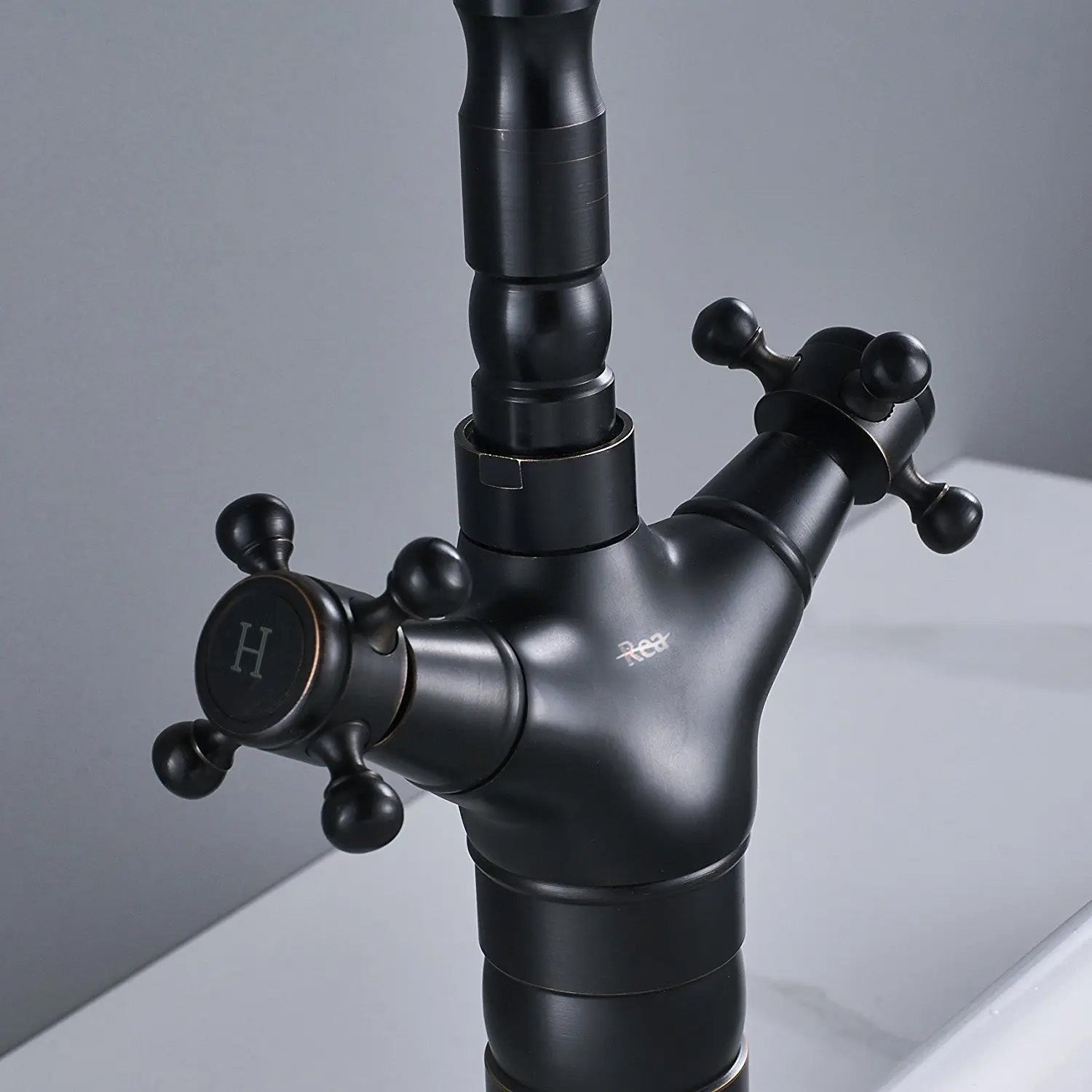 Waschbeckenarmatur Küchenarmatur Rea Rustico Old Black  3