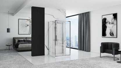Duschkabine REA Rapid Slide Chrome Wandmontage 150 x 80 5