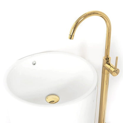 Waschbeckenarmatur freistehend Rea Lungo Ortis Gold  5