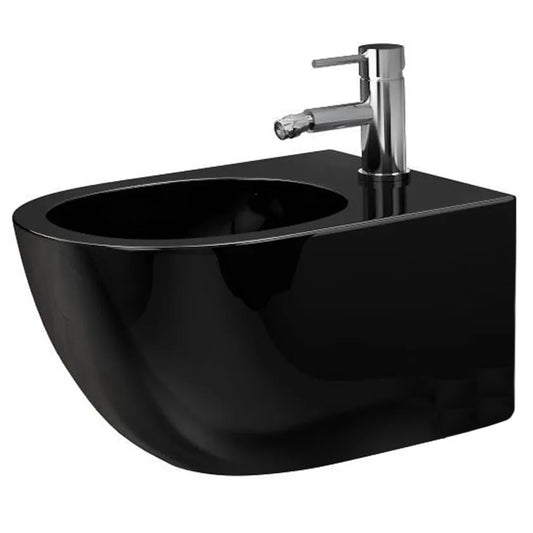 wandhängandes Bidet Carlo Mini black shiny  1