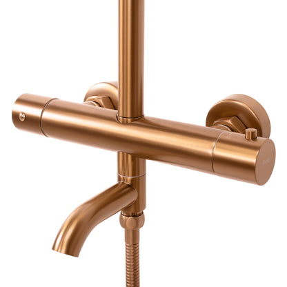 Duschgarnitur mit Thermostat REA Lungo Copper Brush  2