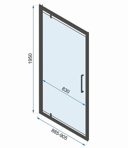 Duschkabine REA Rapid Swing Chrome Wandmontage 100 x 100 6