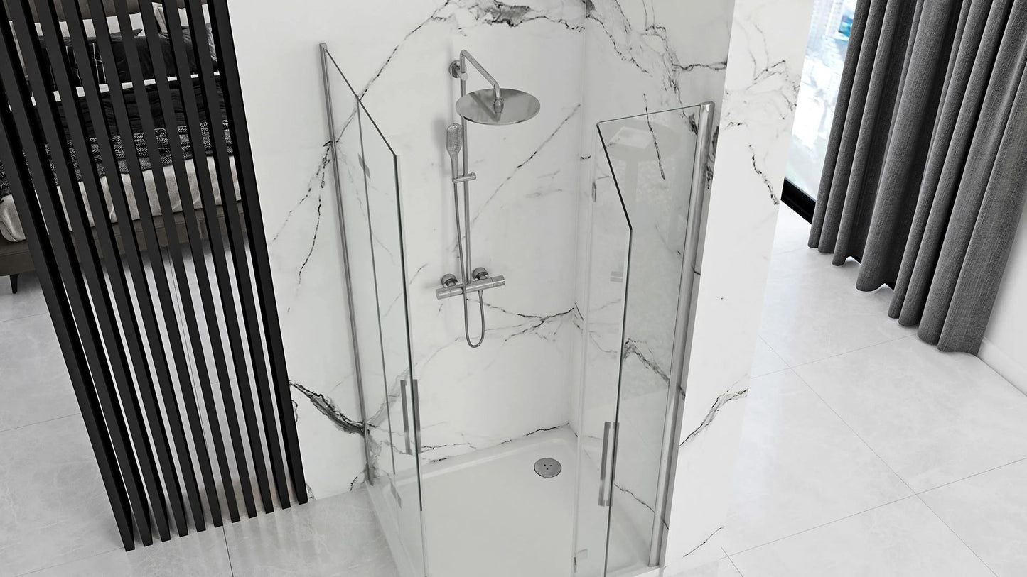 Duschkabine Rea Molier Chrome Double 80x100  3