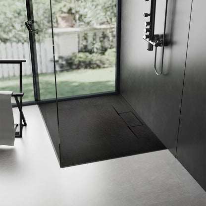 Duschtasse Bazalt long Black 90x120 4