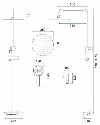 Duschset REA MAX chrom  10